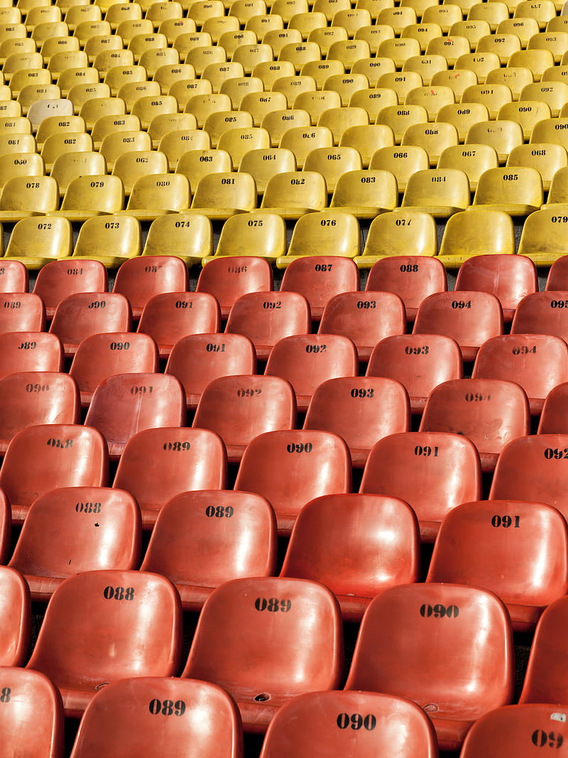 chair, numbers, colorful, red, yellow, HD phone wallpaper