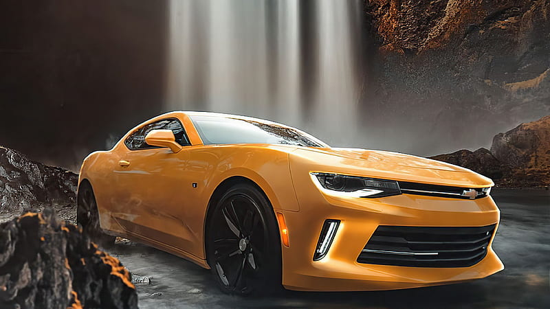 Camaro Autobot, camaro, carros, artist, artwork, digital-art, HD wallpaper