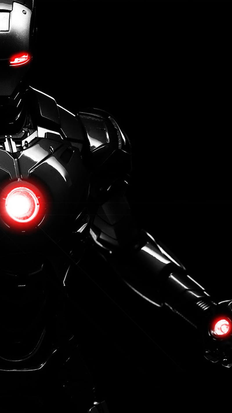 Ironman Black, iron, man, red, HD phone wallpaper | Peakpx