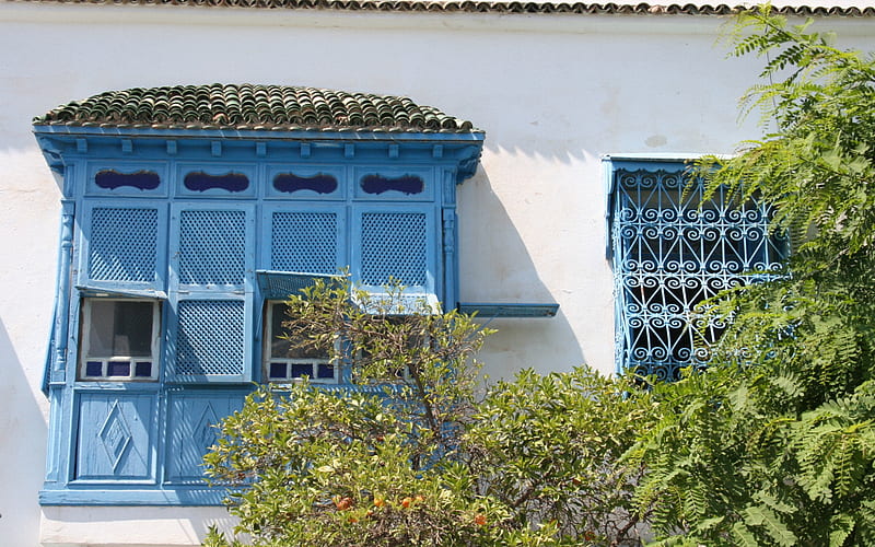 a tunisian house window, house, window, tunisian, HD wallpaper