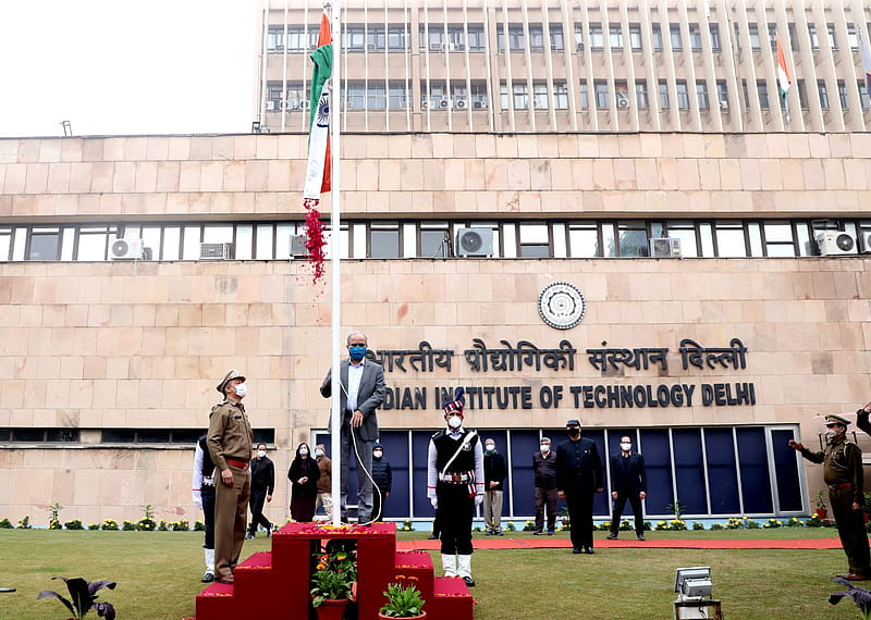 IIT Delhi - #IITDelhi celebrated 73rd #RepublicDay with patriotic fervour. Prof V. Ramgopal Rao, Director, IIT Delhi unfurled the #NationalFlag on the campus. #HappyRepublicDay2022 / Twitter, HD wallpaper
