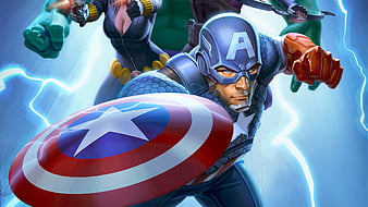 Captain Shield, captain-america, superheroes, artwork, artstation, HD wallpaper