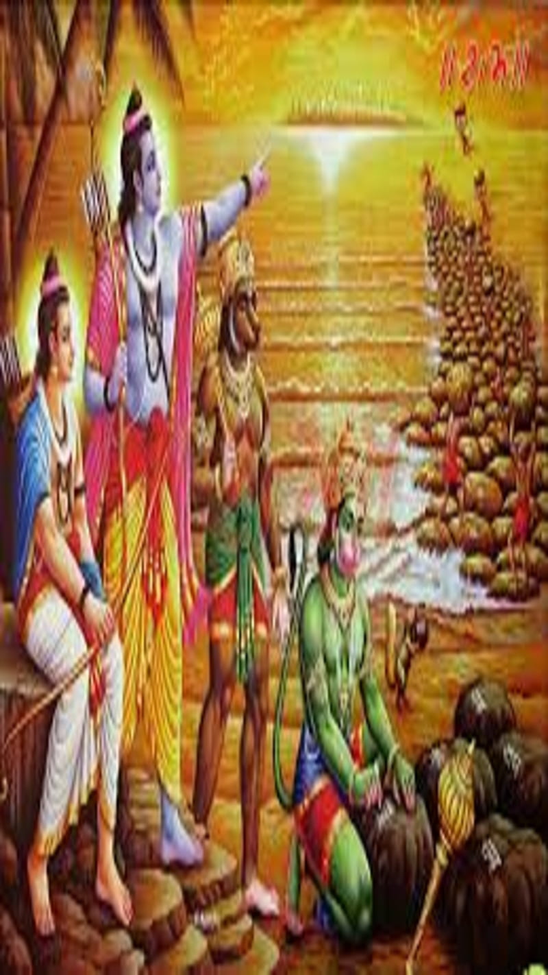 Shri Ram, hanuman, laxman, ramayan, ramsetu, HD phone wallpaper