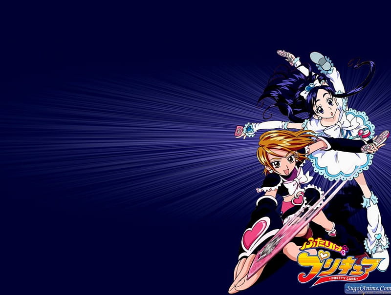 pretty cure, wa, pretty, futari, precure, cure, HD wallpaper