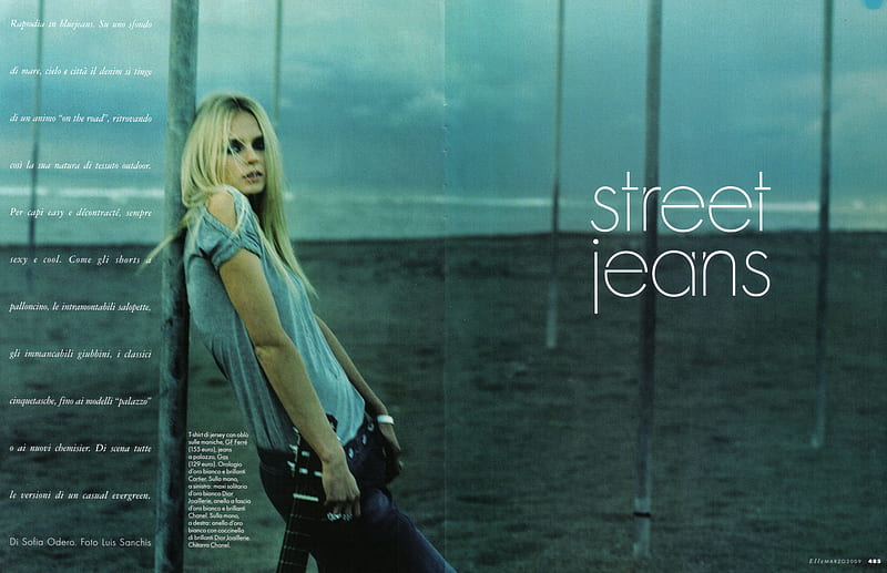 Street Jeans 01, elle italia, editorial, elle, louis sanchis, nastia kunskaia, fashion, HD wallpaper