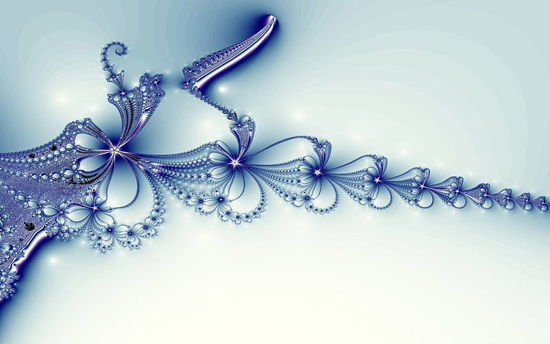✮ ☃ ✯ blue fractal function ✌❤, funtion, abstract, blue, fractal, HD wallpaper