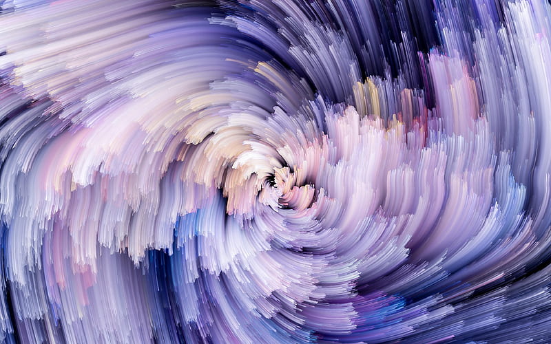 violet vortex abstract waves, creative, spiral, abstract vortex, 3D art, vortex, fractals, violet abstract background, HD wallpaper