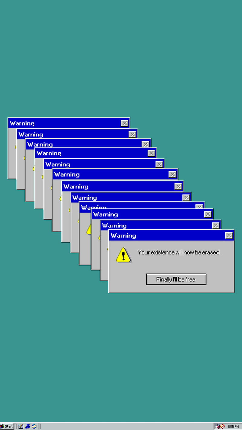 Sad Windows 95, aesthetic, depressed, old computer, sad, windows 95, HD phone wallpaper