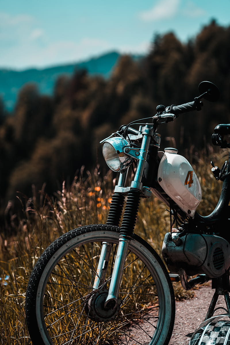 moped, motorcycle, bike, transport, vehicle, HD phone wallpaper