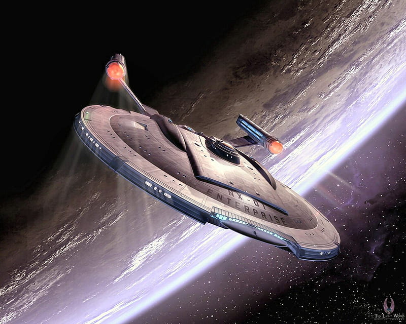 First United Space Ship Enterprise, sci-fi, ships, star trek, series, space, movies, HD wallpaper