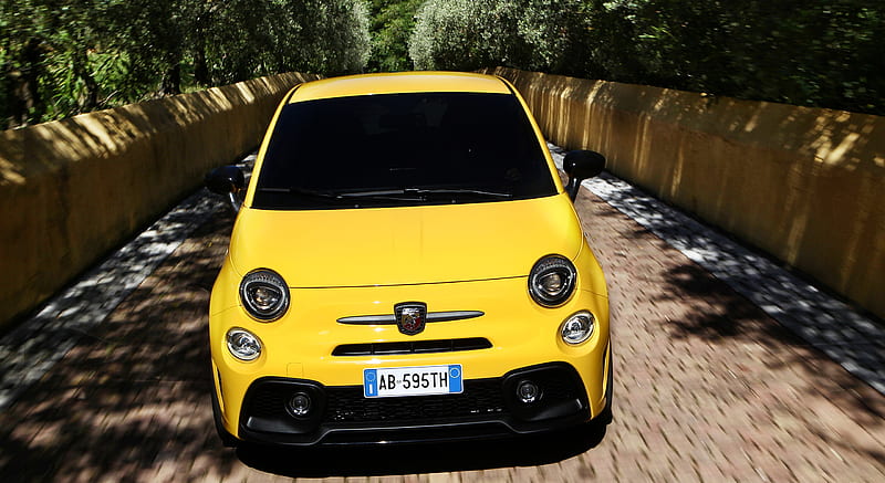 2017 Abarth 595 (Color: Modena Yellow) - Front , car, HD wallpaper