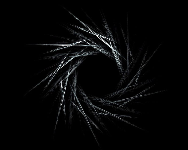 Black and White Thorns, Thorns, Digital, Abstract, Art, Black And White, HD wallpaper