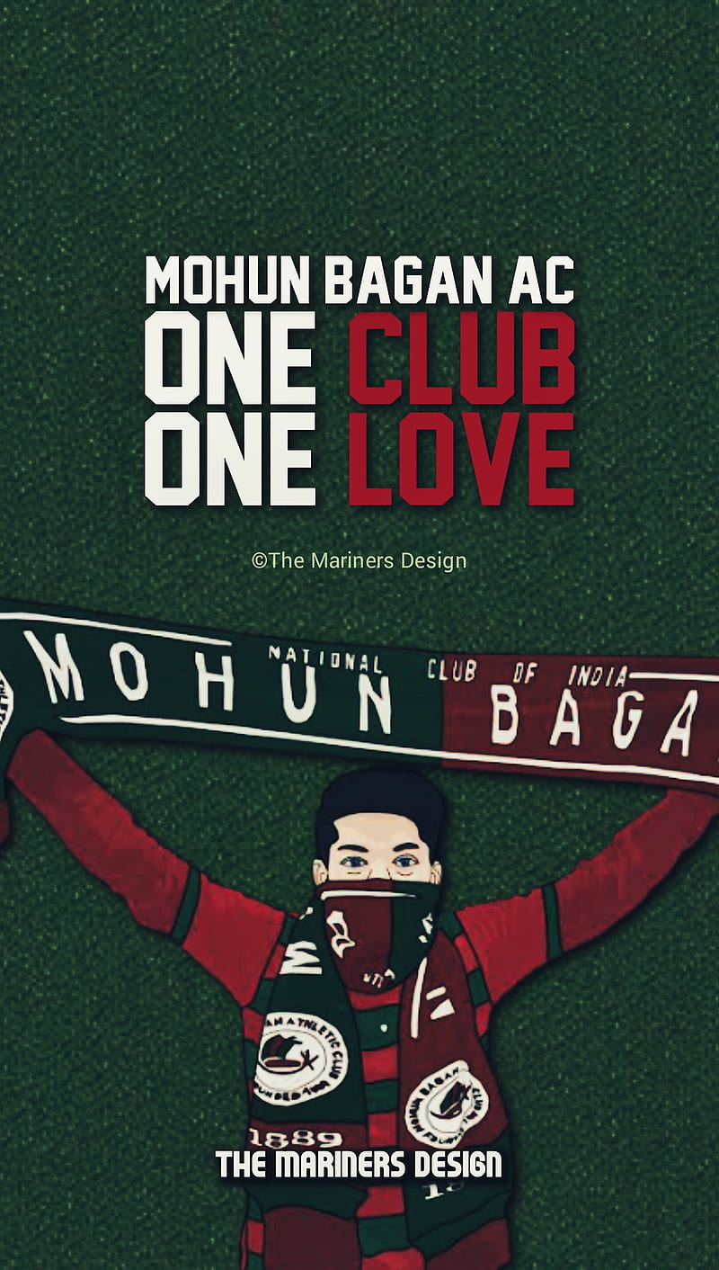 One Club One Love, football, mohunbagan, HD phone wallpaper