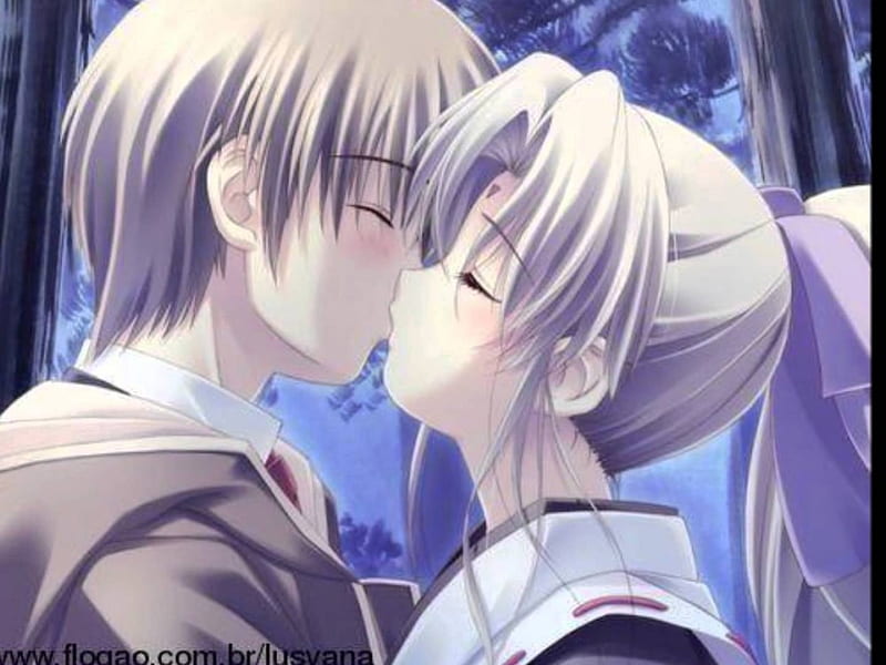 Pure kiss, lovers, cute, anime, love, HD wallpaper | Peakpx