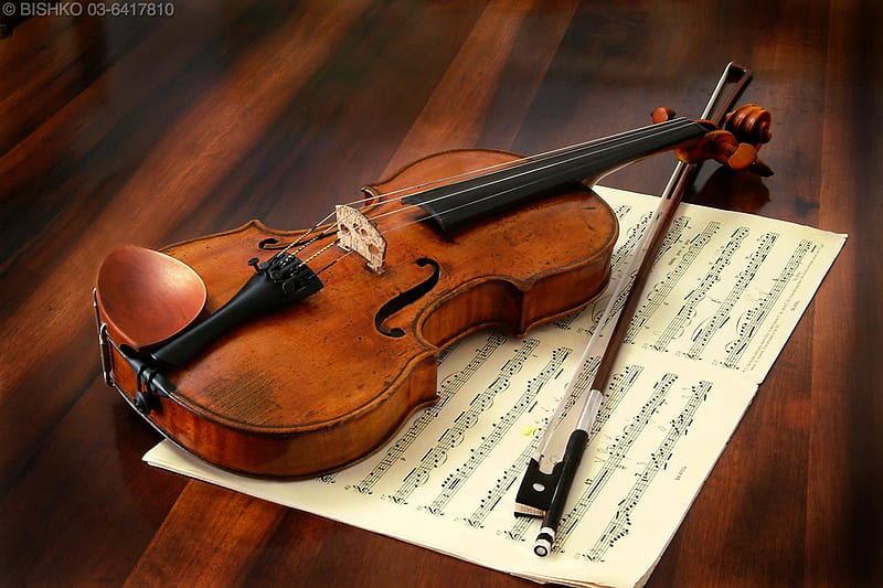 The Violin Song, violin, song, sheet, music, HD wallpaper