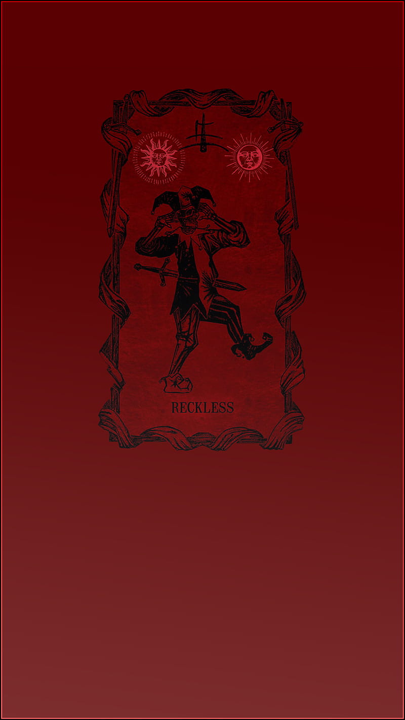 Reckless, 1080x1920, black anima, joker, lacuna coil, metal, music, red, rock, HD phone wallpaper
