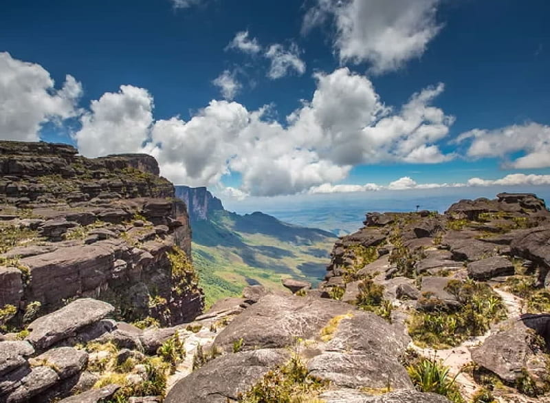 View from mount Roraima, Venezuela, Mount, Bolivar, Roraima, Nature, HD wallpaper