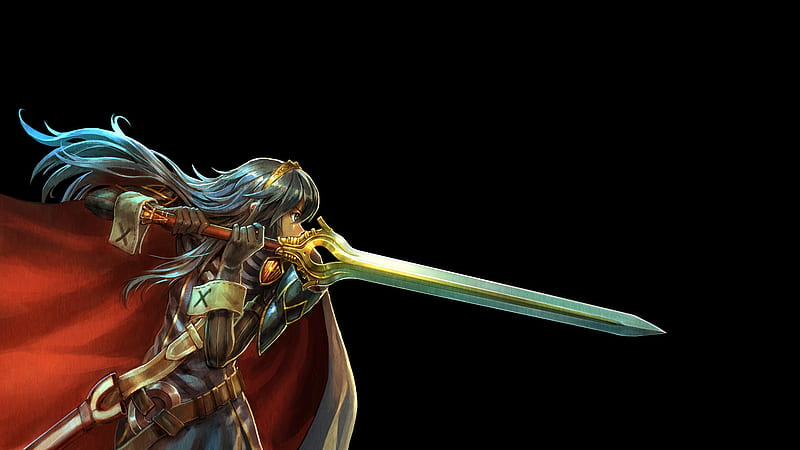 Lucina With Sword In Black Background Fire Emblem Awakening, HD wallpaper