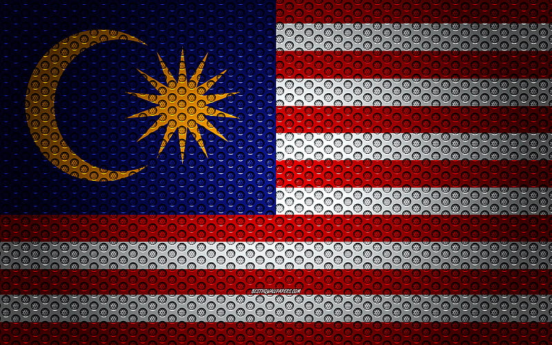 1920x1080px, 1080P free download | Flag of Malaysia creative art, metal