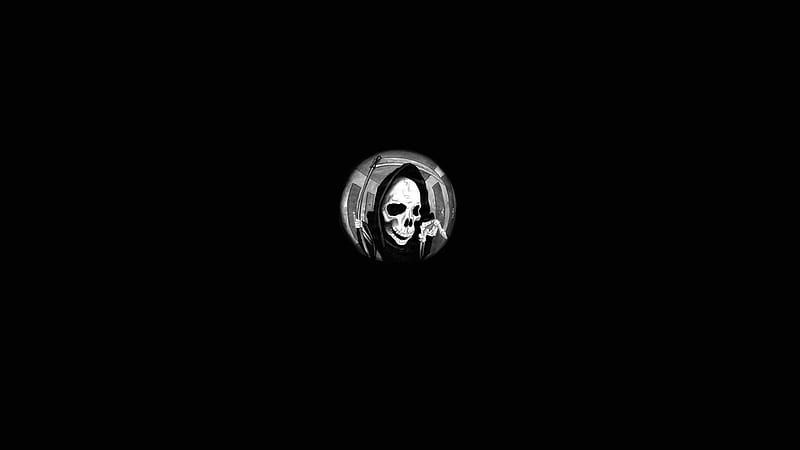 Grim Reaper Monochrome, death, arist, grim-reaper, skull, HD wallpaper