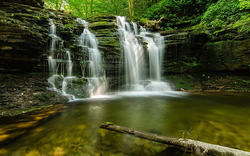 Forest green waterfalls-Landscape, HD wallpaper | Peakpx