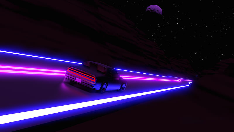 Road To Retrowave , retrowave, synthwave, artist, artwork, digital-art, deviantart, HD wallpaper