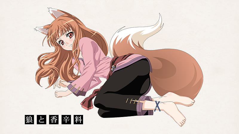 horo, holo, anime, spice and wolf, HD wallpaper