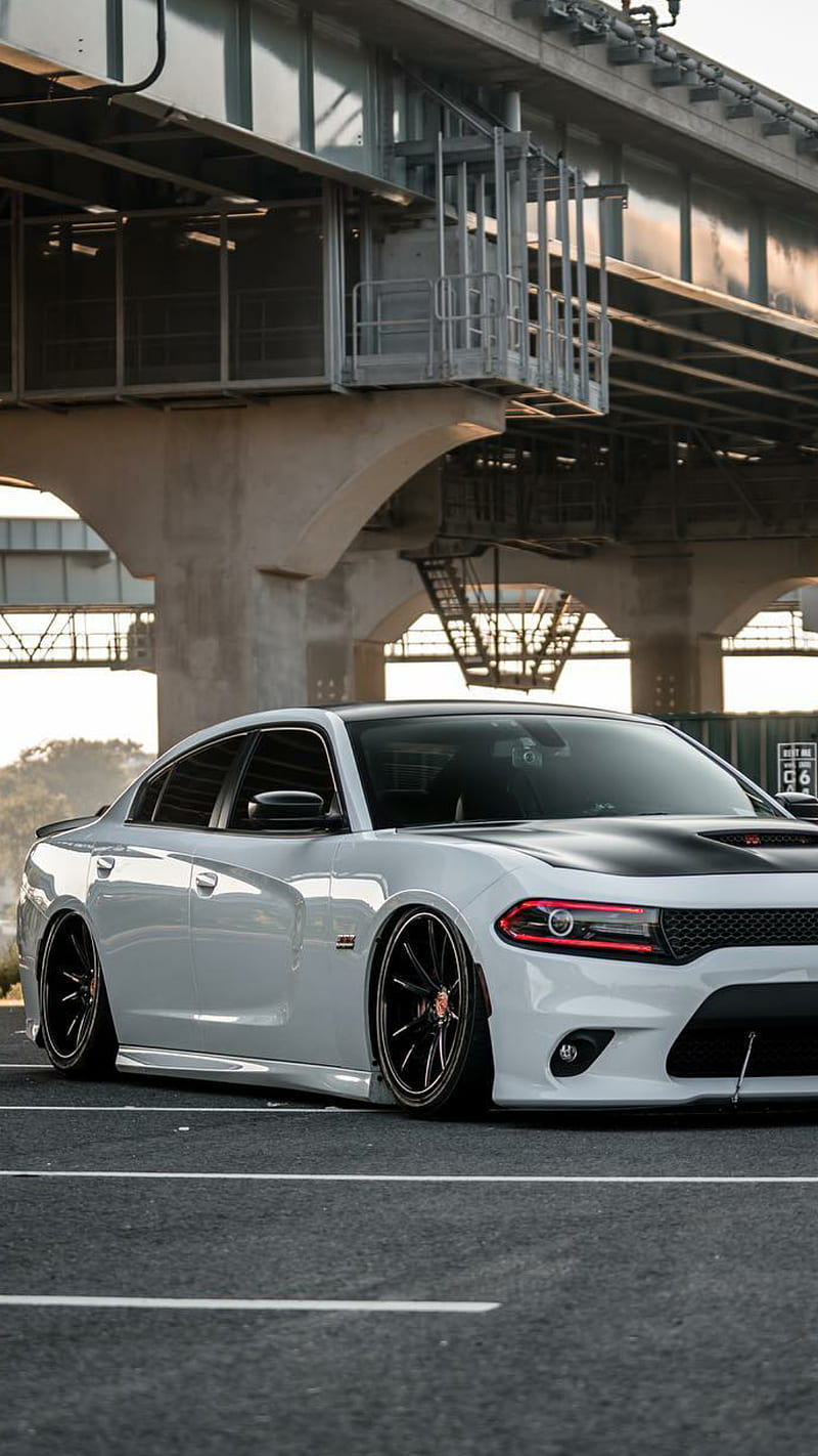 Storm Trooper, dodge, charger, white, muscle car, car, supercar, rich, luxury, america, HD phone wallpaper