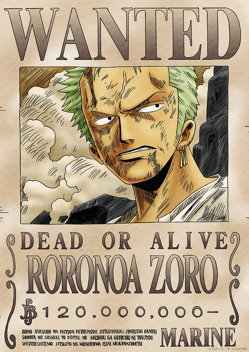 ONE PIECE WANTED: Dead or Alive Poster: Zoro ( Official Licensed ) – THE NERD CAVE, HD phone wallpaper