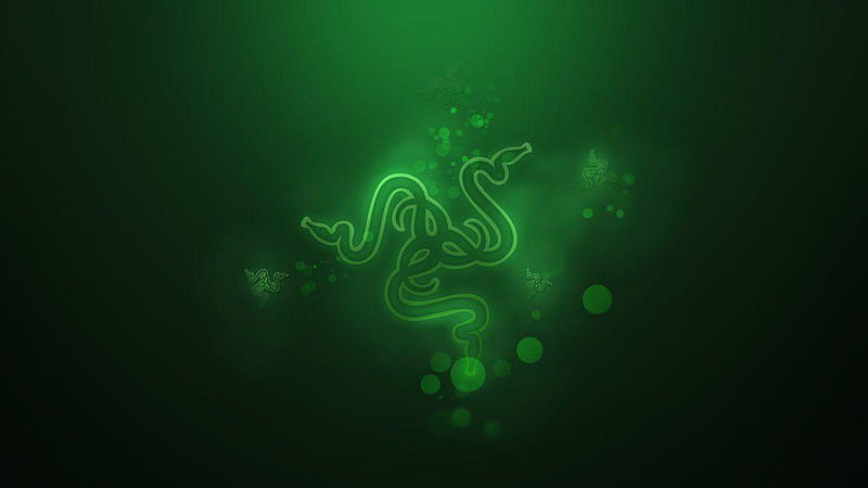 Green White Razer Logo Razer, HD wallpaper