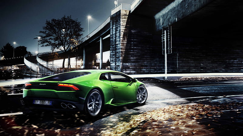 Green Lamborghini Huracan , lamborghini-huracan, lamborghini, carros, HD wallpaper