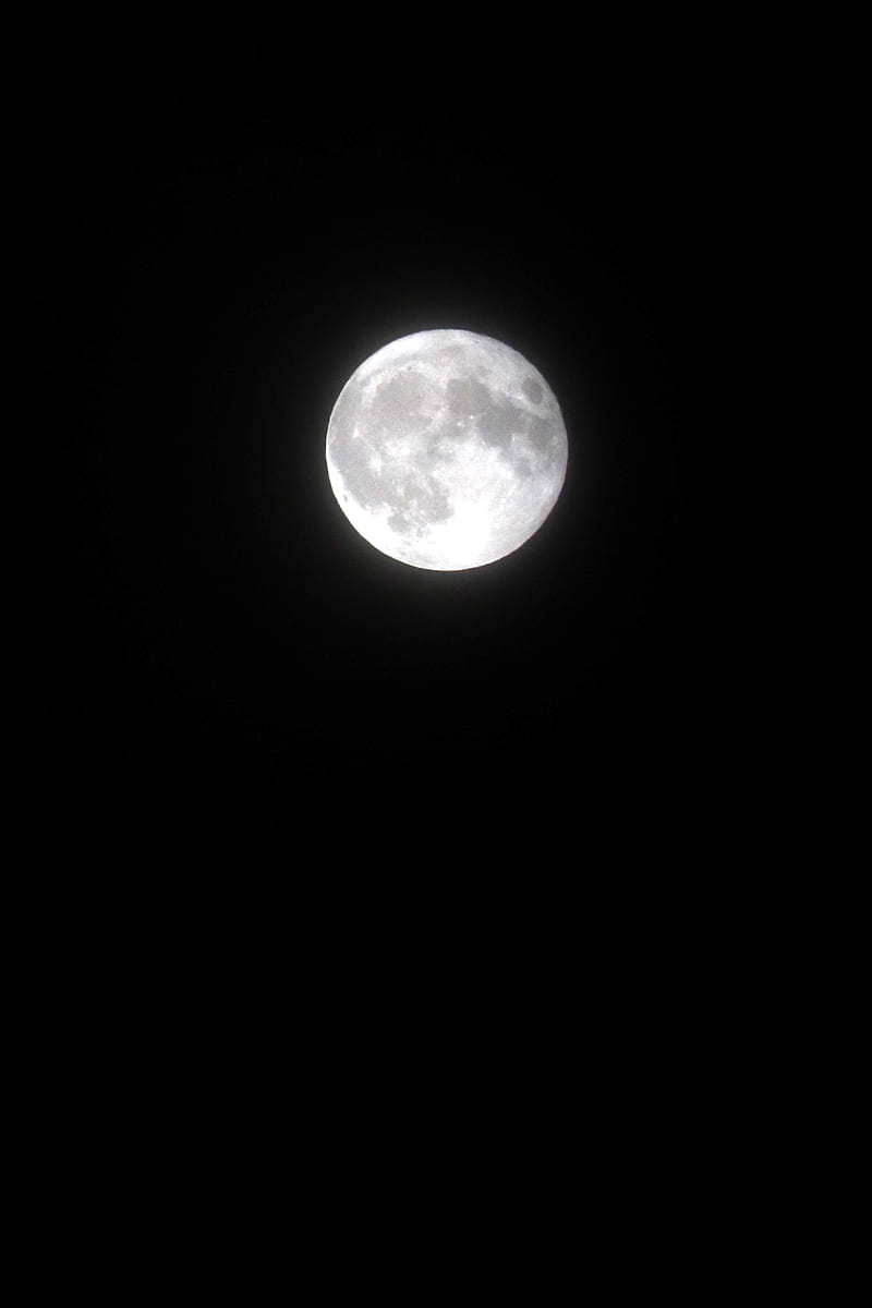 full moon, moon, dark, night, HD phone wallpaper
