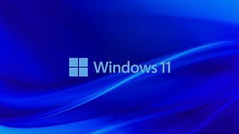 Blue Wavy Line Windows 11 Logo Background Windows 11, HD wallpaper