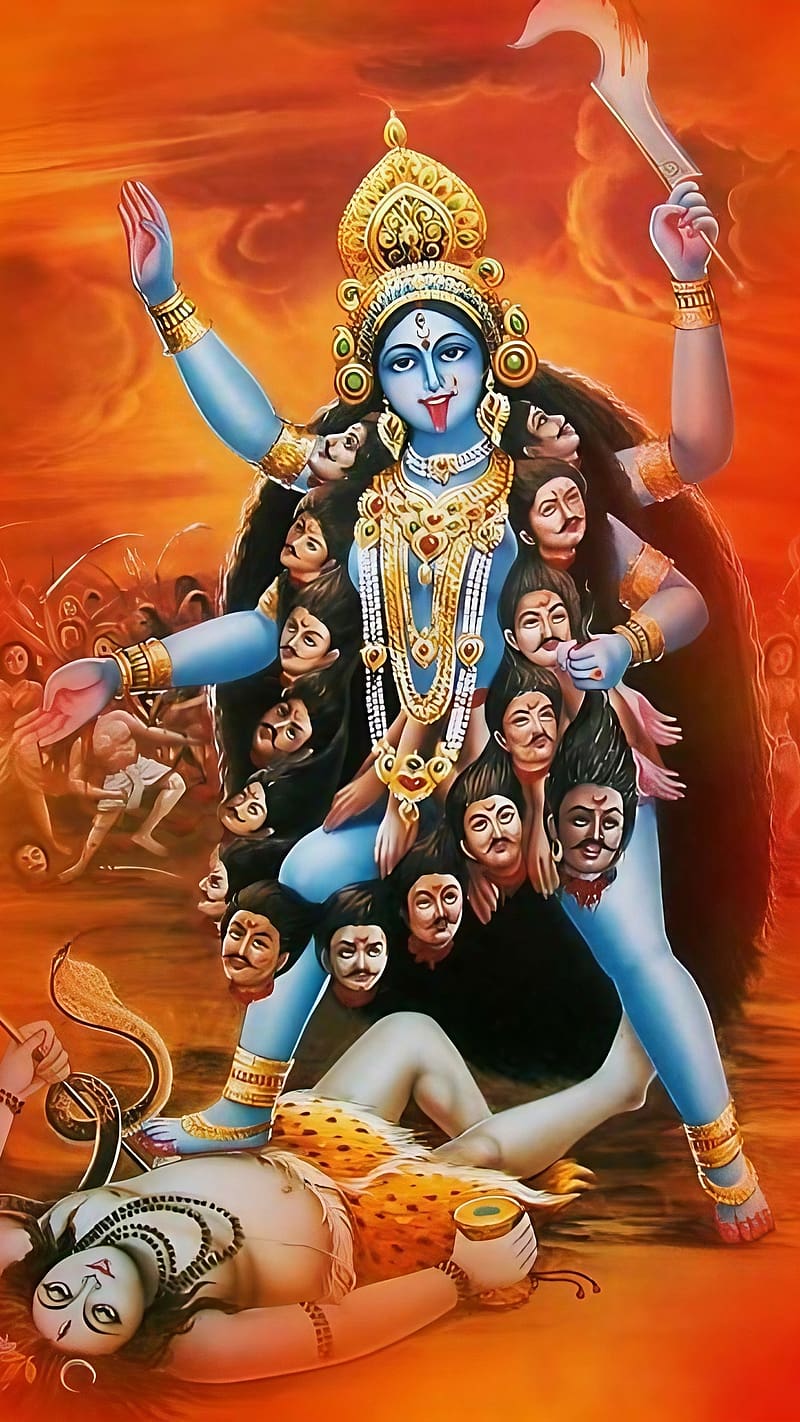 Maa Kali , Goddess, lord shiva, HD phone wallpaper
