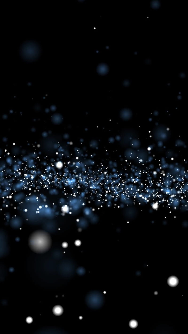 Glitters, amoled, black, blue, bubbles