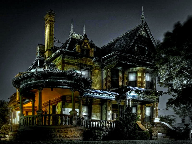 Scary Victorian House, Scary, House, Victorian, Architecture, HD wallpaper