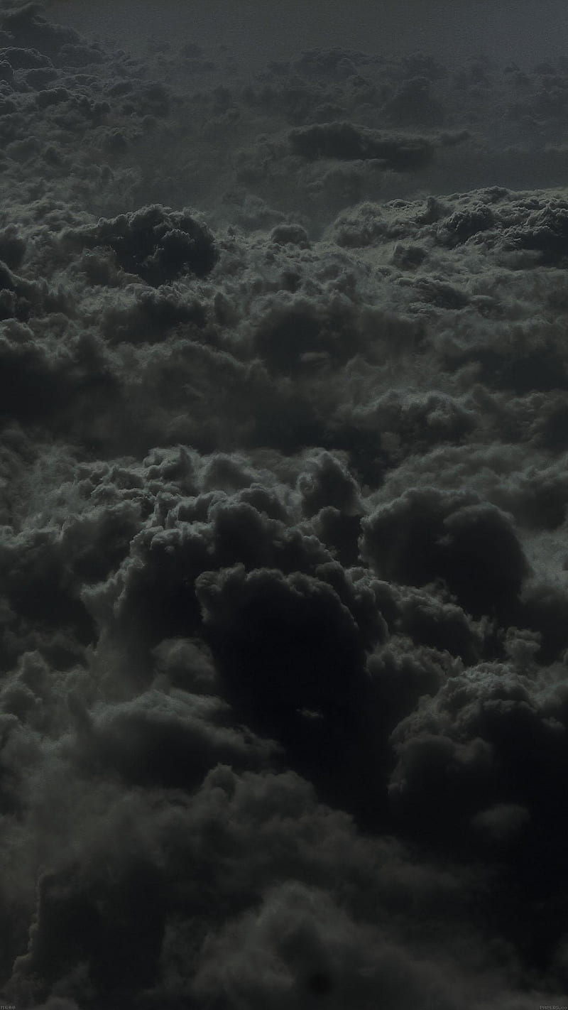 Dark Clouds, black, galaxy, gray, HD phone wallpaper