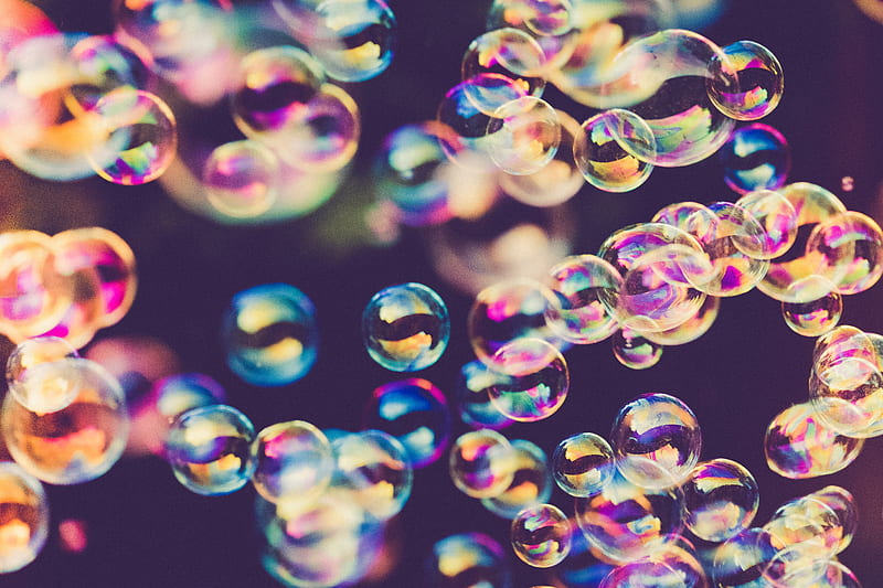 soap bubbles, bubbles, glare, HD wallpaper