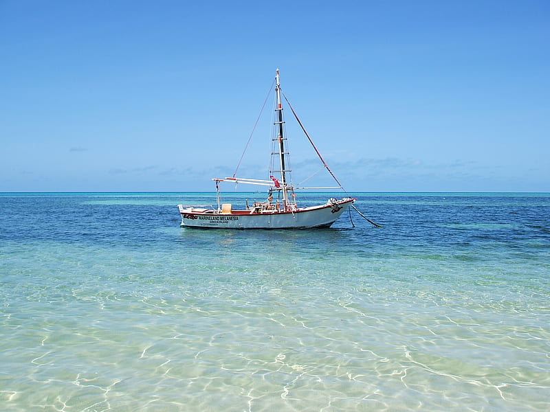 Boat docking at Green island, boat, paradise, blue, ocean, HD wallpaper ...