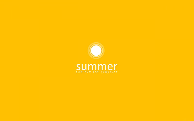 yellow background, creative, summer, minimal, HD wallpaper