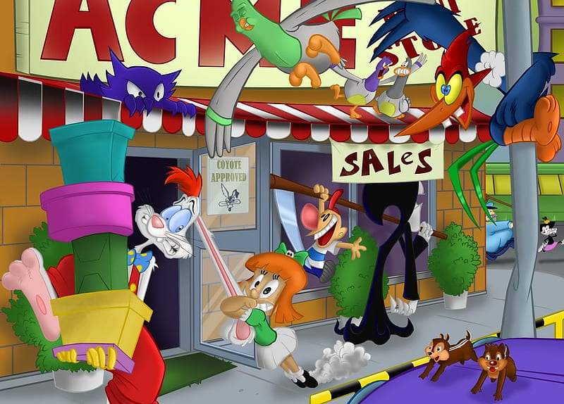 Toontown 1, Cartoons, Omnitrans, Characters, Crossover, HD wallpaper