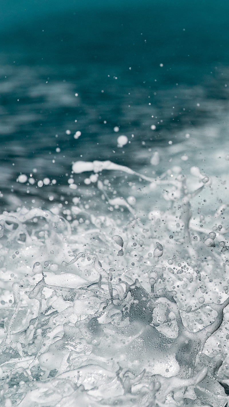 splashed, Abstract, choas, froth, minimal, nature, ocean, saying, simple, waves, HD phone wallpaper