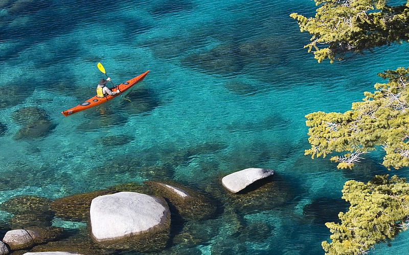 Nevada - Lake Tahoe kayak, HD wallpaper
