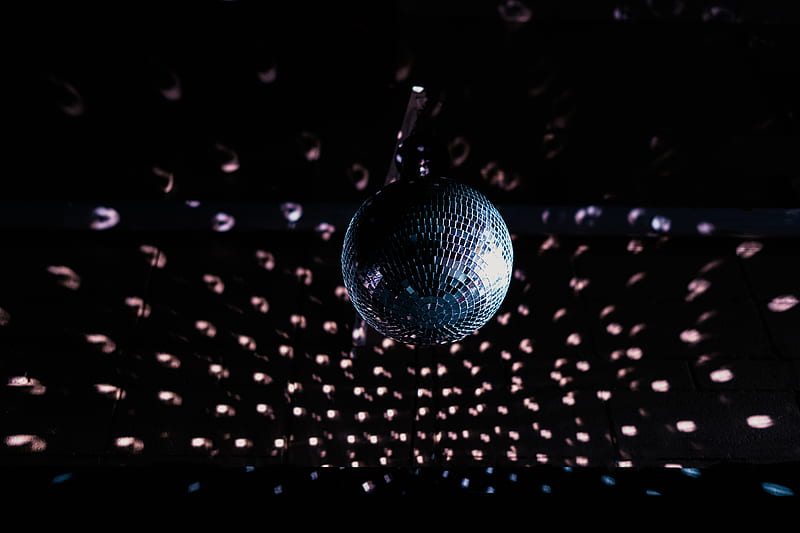 disco ball, ball, sphere, mirror, dark, HD wallpaper