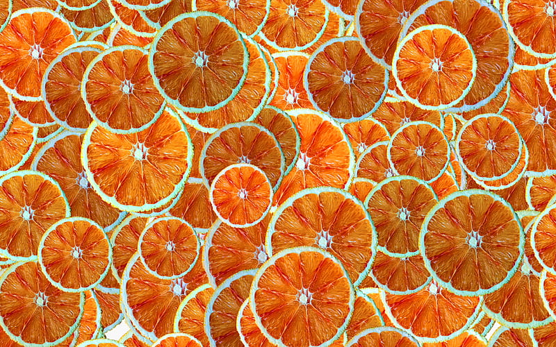 oranges patterns tropical fruits, citrus fruits, fruits, oranges slices, macro, oranges textures, fruit textures, food textures, HD wallpaper