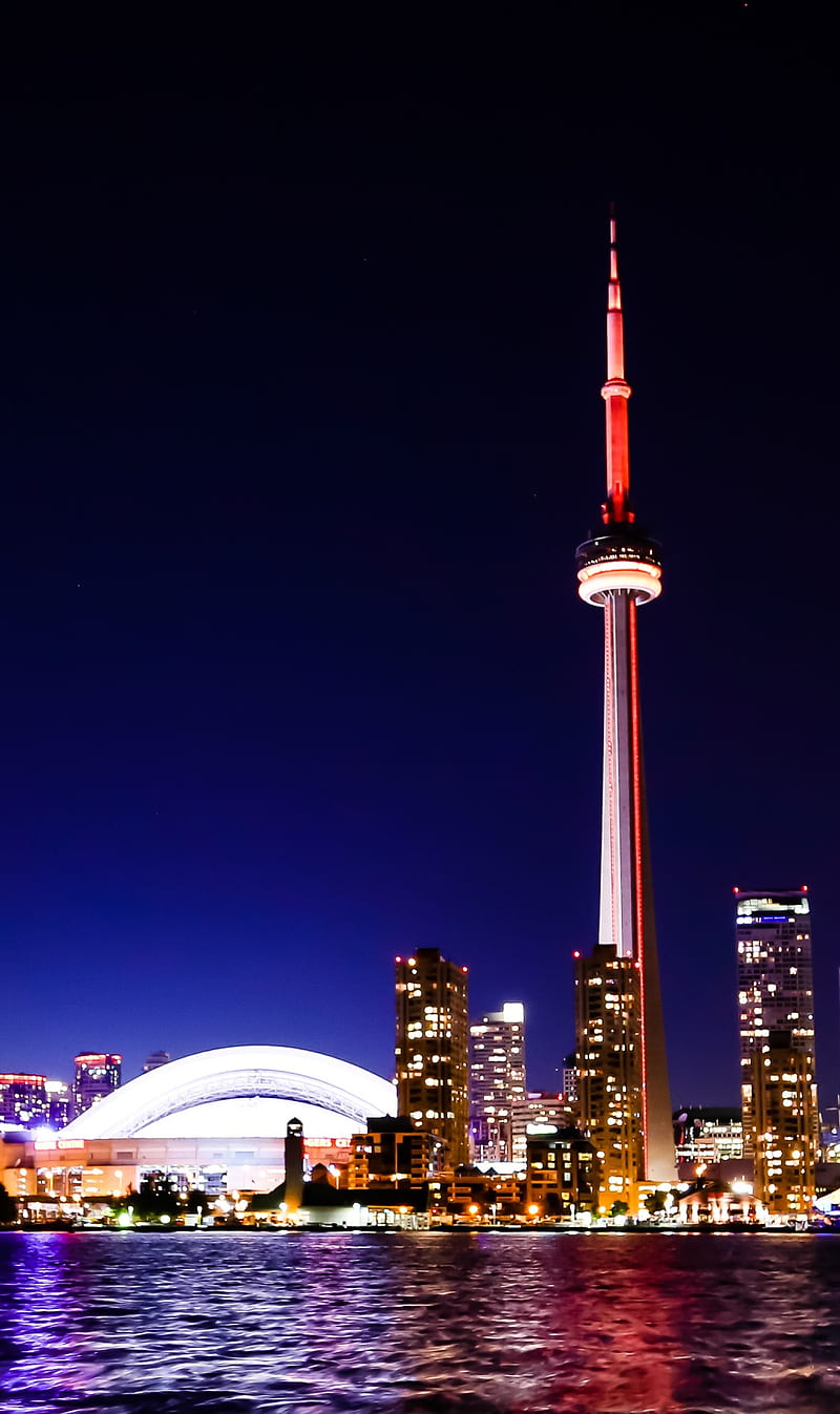 Toronto, cn tower, downtown, HD phone wallpaper