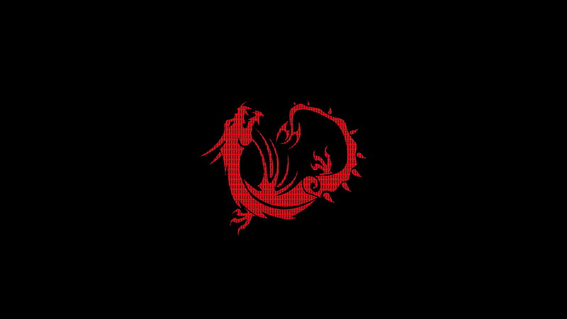 Msi Red Dragon Logo , msi, gaming, computer, dark, logo, red, dragon, black, HD wallpaper