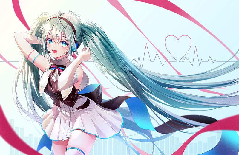 Anime, Vocaloid, Blue Eyes, Blue Hair, Girl, Hatsune Miku, Long Hair ...