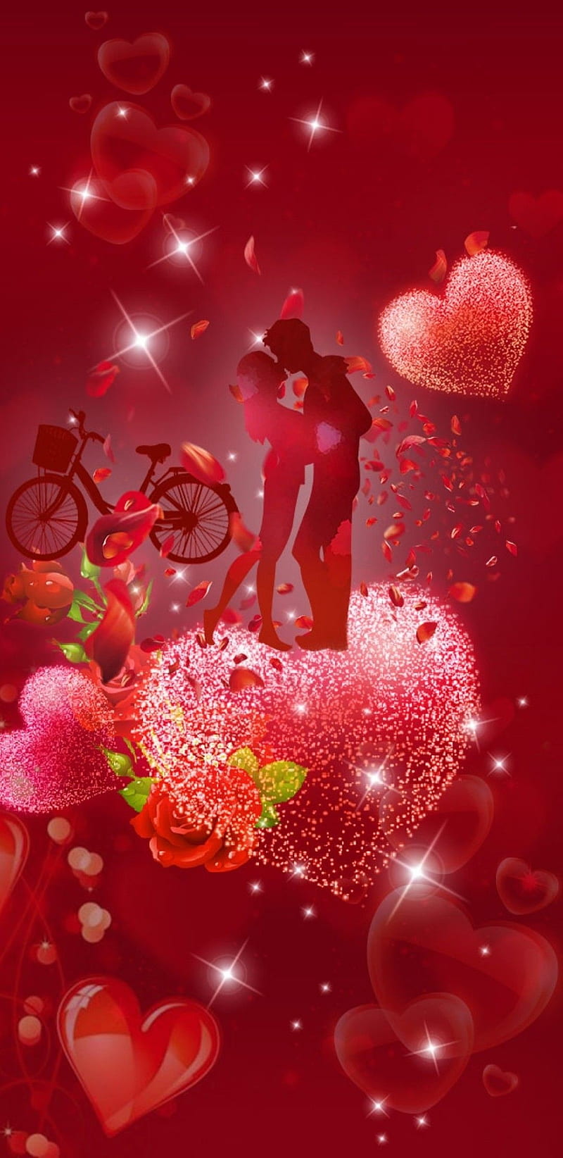 Sweethearts Love, glitter, heart, corazones, inlove, kiss, red, sparkle, HD  phone wallpaper | Peakpx