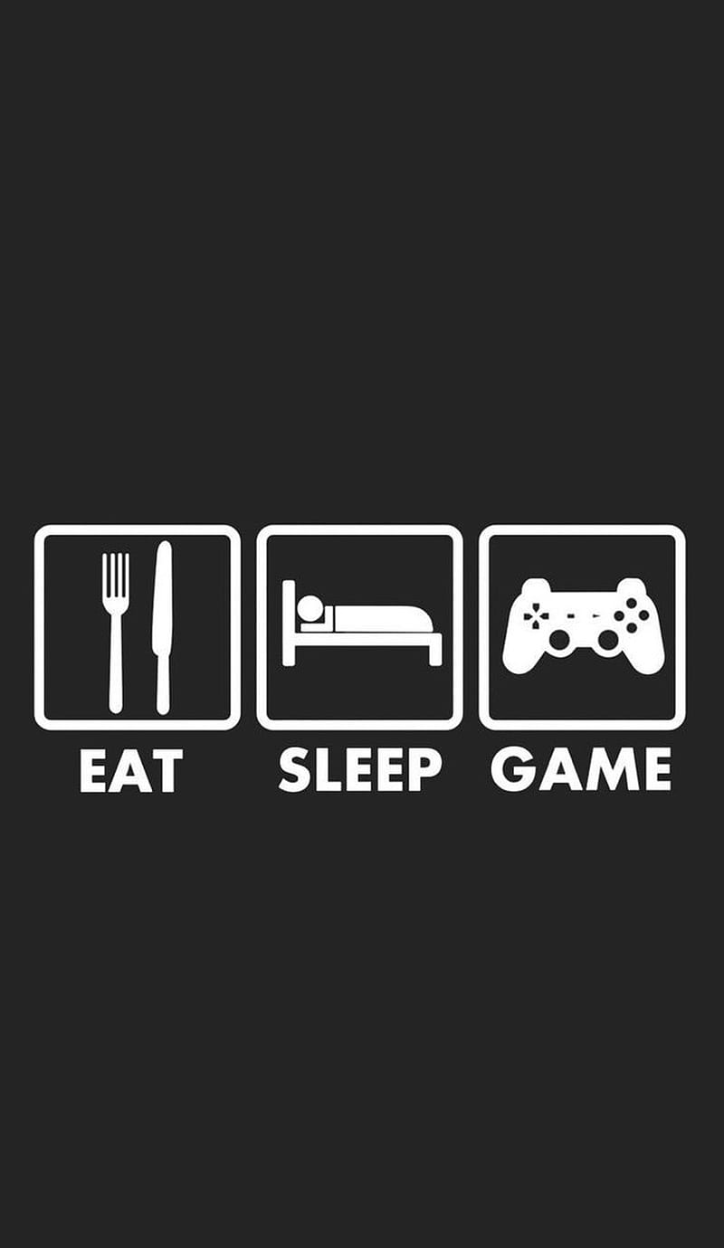Eat Sleep Game, HD phone wallpaper